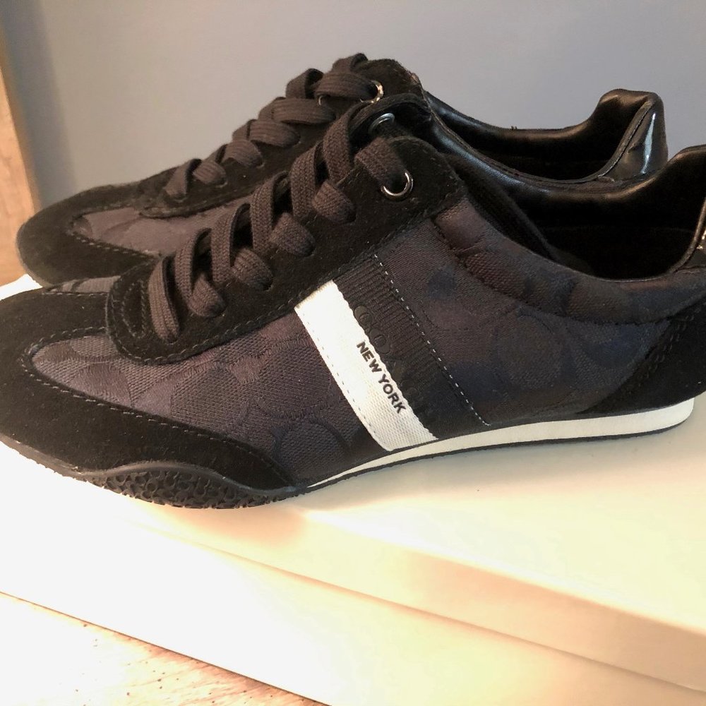 COPY - Women's Black Coach Kortney Suede Sneaker …